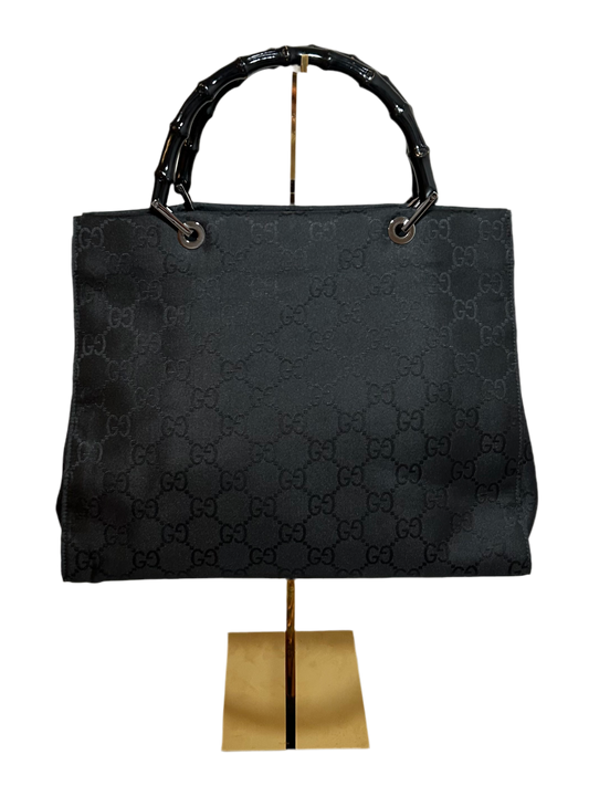GUCCI BAMBOO CANVAS TOTE